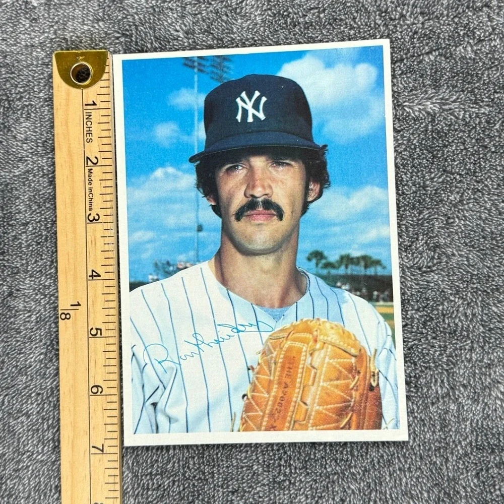 1980 Topps Ron Guidry New York Yankees Card 7 of 60 Pitcher Vintage 5x7 Baseball - Picture 4 of 4